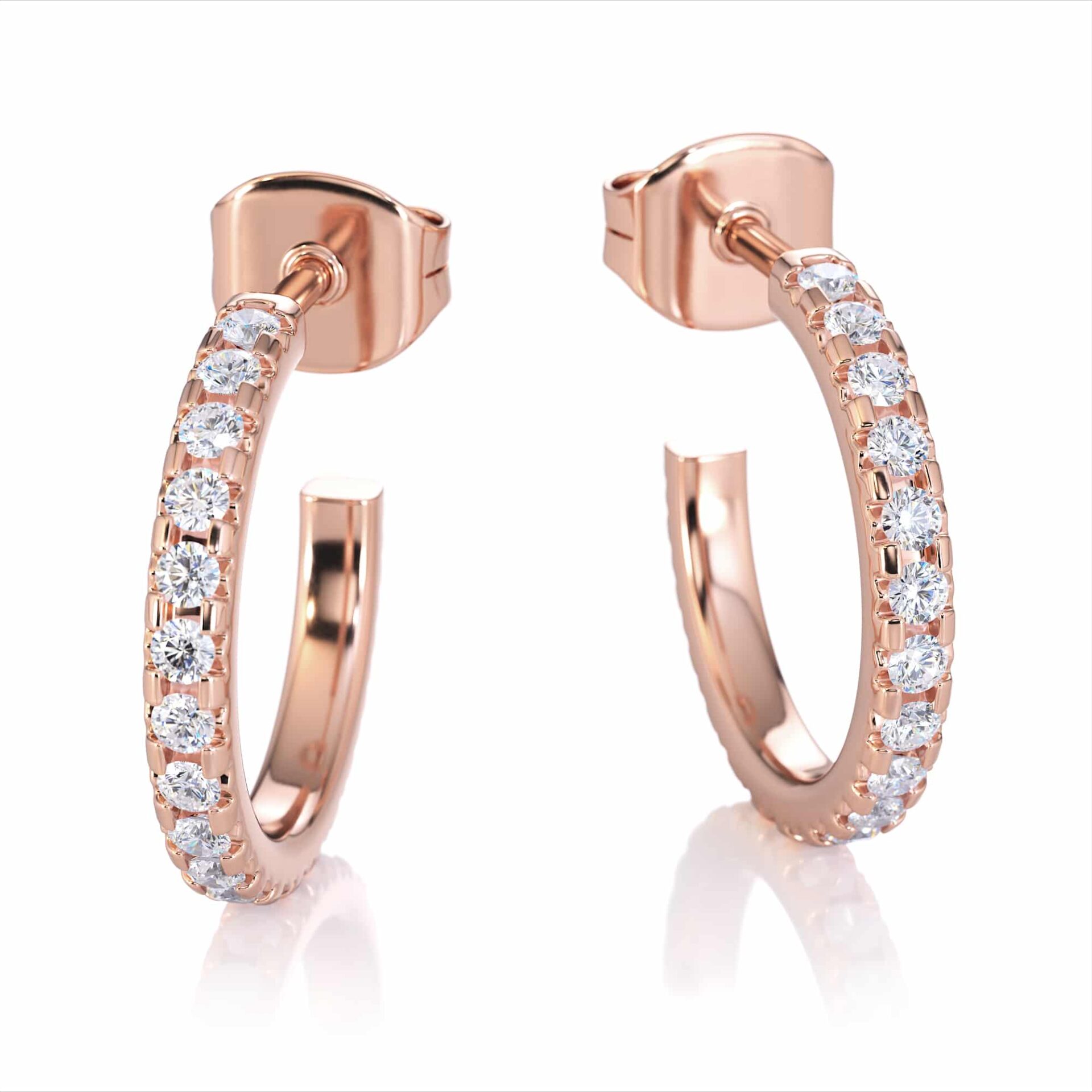 עגילי חישוק יהלומים 1.14Ct – תמונה 4