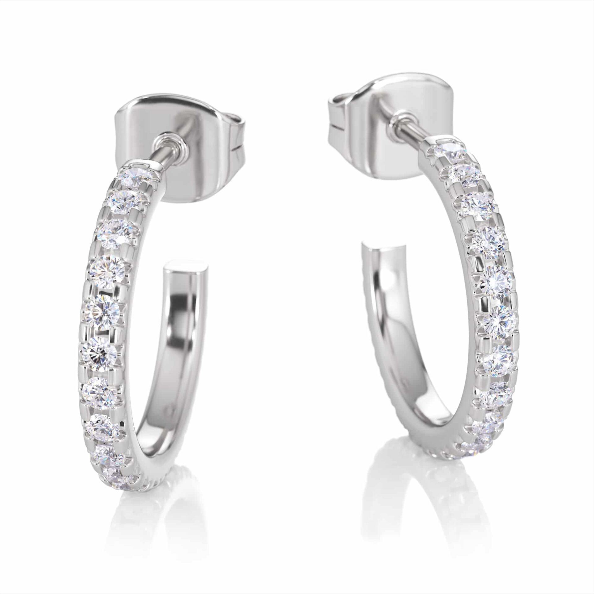 עגילי חישוק יהלומים 1.14Ct – תמונה 3