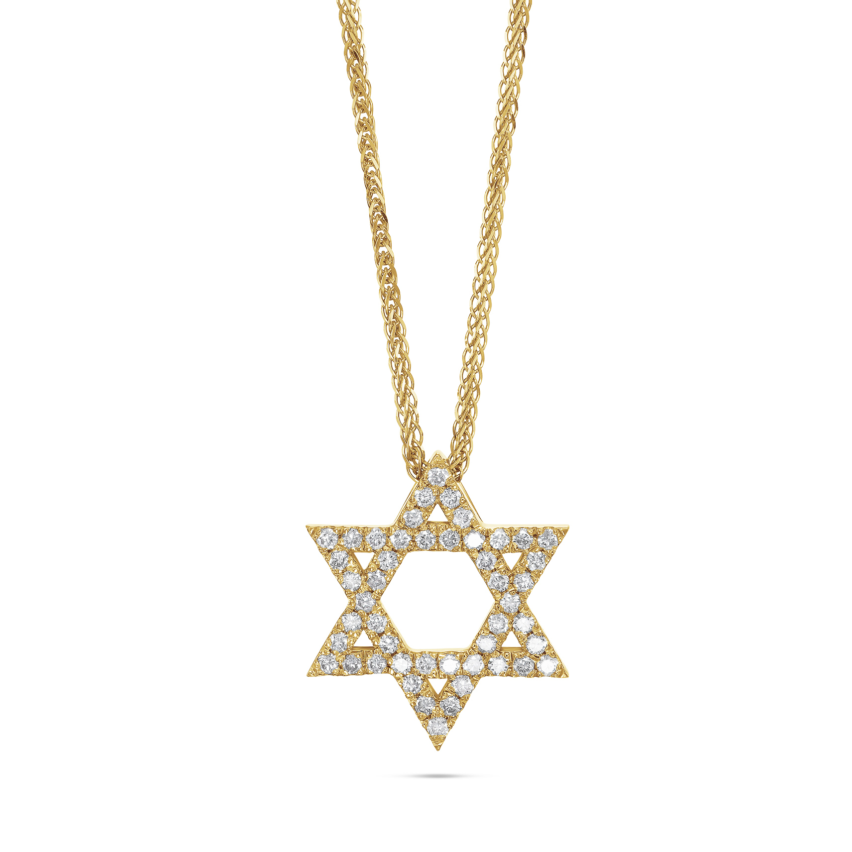 שרשרת מגן דוד שיבוץ מלא – תמונה 3